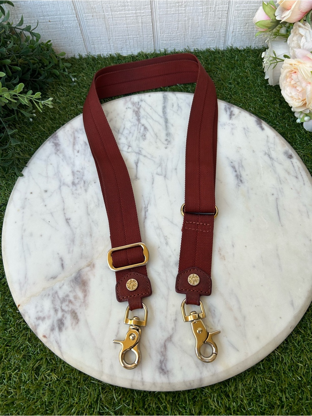 MZ Wallace Adjustable Rust Red Crossbody Strap with Gold Hardware, gently used - Picture 8 of 15